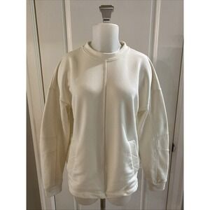 SWEATY‎ BETTY Ivory Low Tides Sweatshirt White Lily Size Small